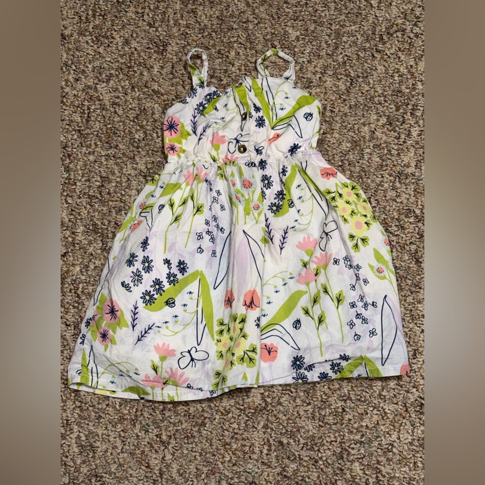 Girls size 4, size XS Cat & Jack White Dress‎ sun dress summer flower easter